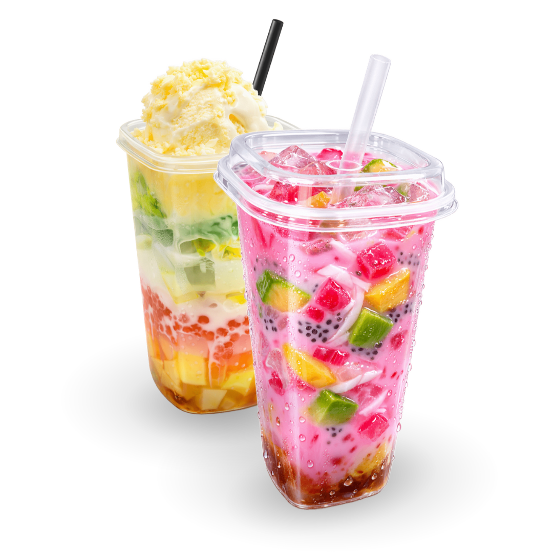 Minuman dalam gelas plastik